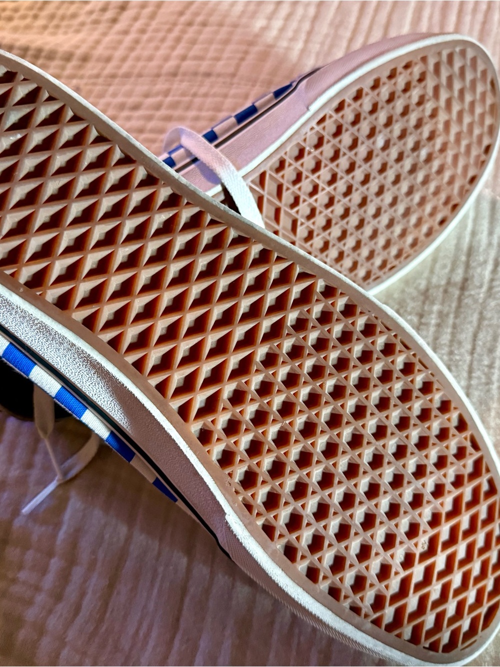 Blue Checkered Mens Canvas Sneakers - Brand: Vans - Picture 3 of 4